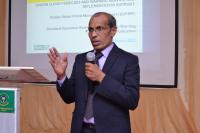 RMSI Disaster Management and Community Consultant Expert, Dr. Murali Krishna making a submission at the Day 2 session of the Flood Early Warning Stakeholders Workshop